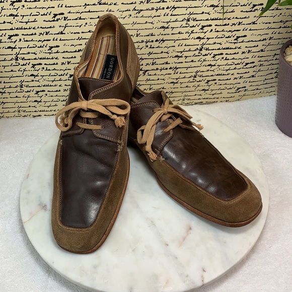 GORDON RUSH Antiqued Suede Italian Shoes  SZ 10 main image 5